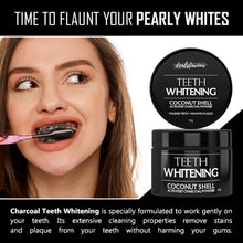 Load image into Gallery viewer, Coconut Shell Activated Charcoal Instant Teeth Whitening Powder (50GM)
